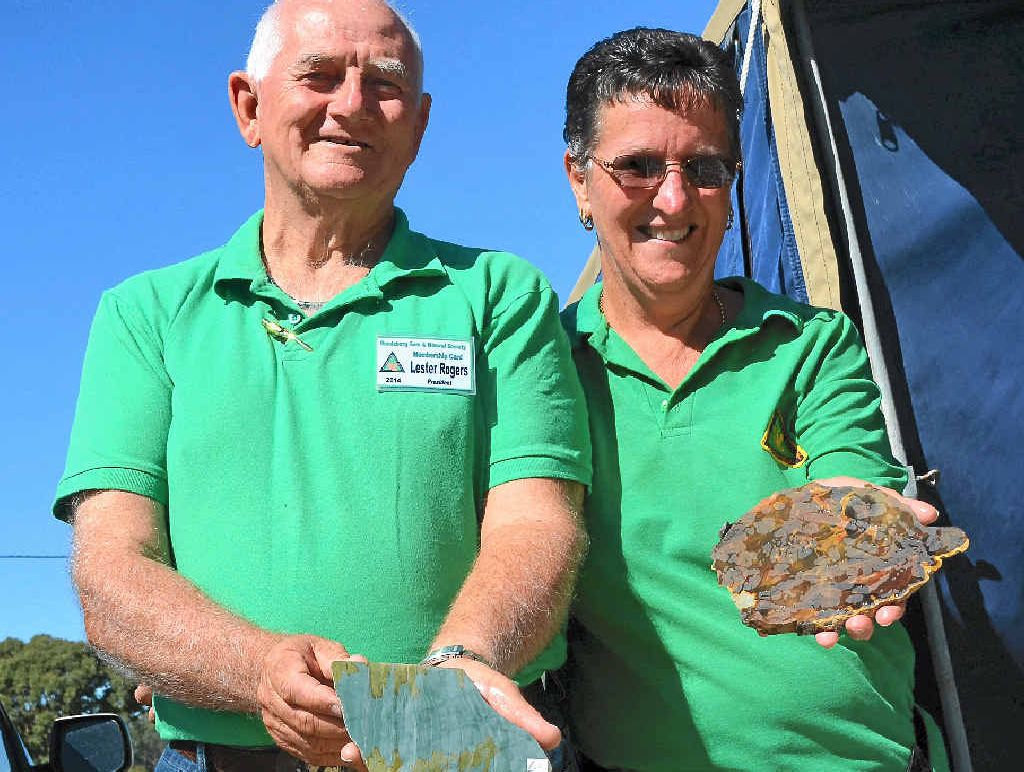 Bundaberg Gem and Mineral Society president Lester Rogers and his wife Jeneve are avid collectors and hunters of gems. Bundaberg Gem and Mineral Society president Lester Rogers and his wife Jeneve are avid collectors and hunters of gems.